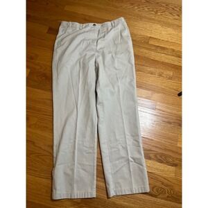 L.L.Bean Classic Fit Khaki Pants  Chinos  16 M/T Adjustable Waist